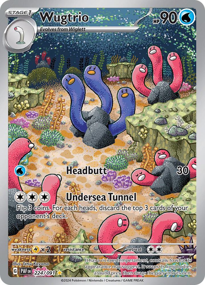 Wugtrio 224 091 224/091 (SV: Paldean Fates)  - Holofoil | Good Games North