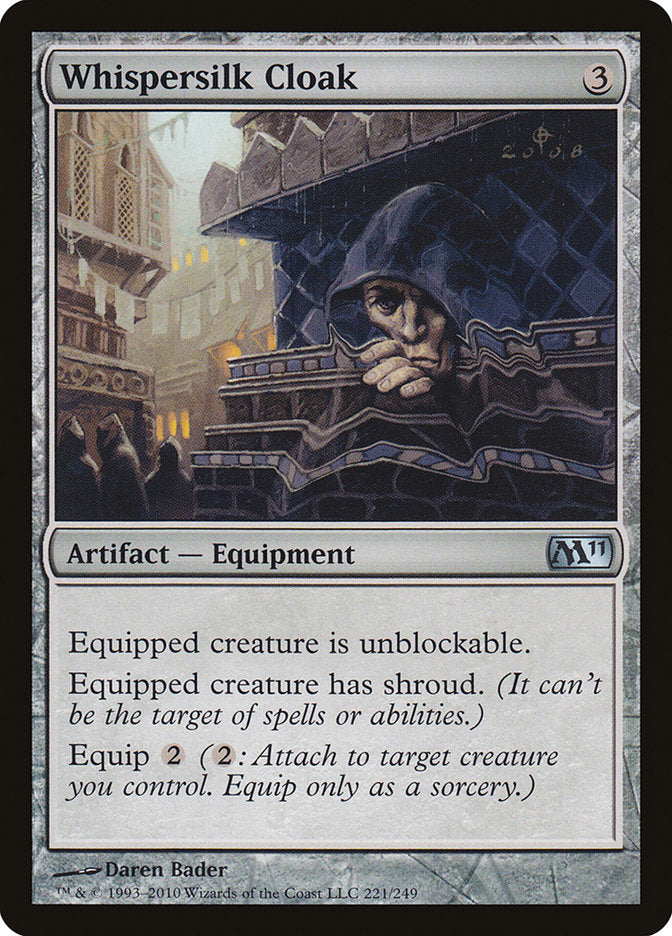 Whispersilk Cloak 221/249 (Magic 2011 (M11))  | Good Games North