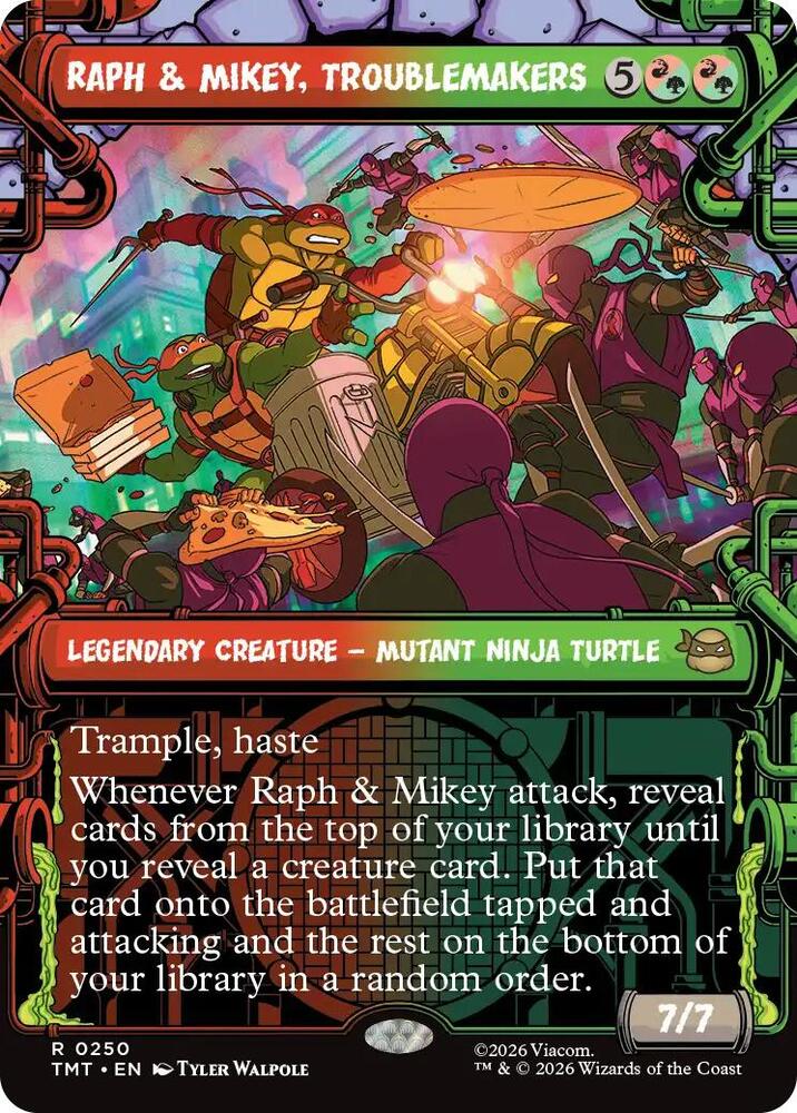 Raph and Mikey, Troublemakers 250/260 (Teenage Mutant Ninja Turtles)  - Showcase Foil | Good Games North