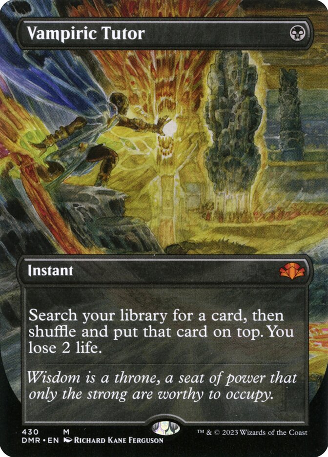 Vampiric Tutor 430/261 (Dominaria Remastered)  - Borderless Foil | Good Games North