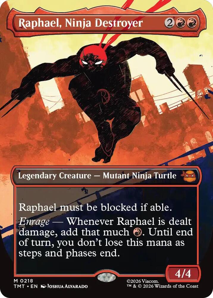 Raphael, Ninja Destroyer 218 (Teenage Mutant Ninja Turtles)  - Borderless Foil | Good Games North