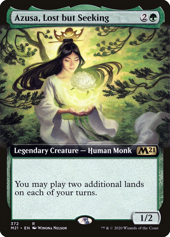 Azusa, Lost but Seeking 372 (Core Set 2021)  - Foil | Good Games North