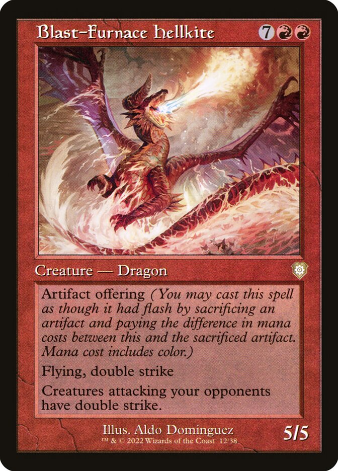 Blast Furnace Hellkite Retro Frame 12 (Commander: The Brothers' War)  | Good Games North