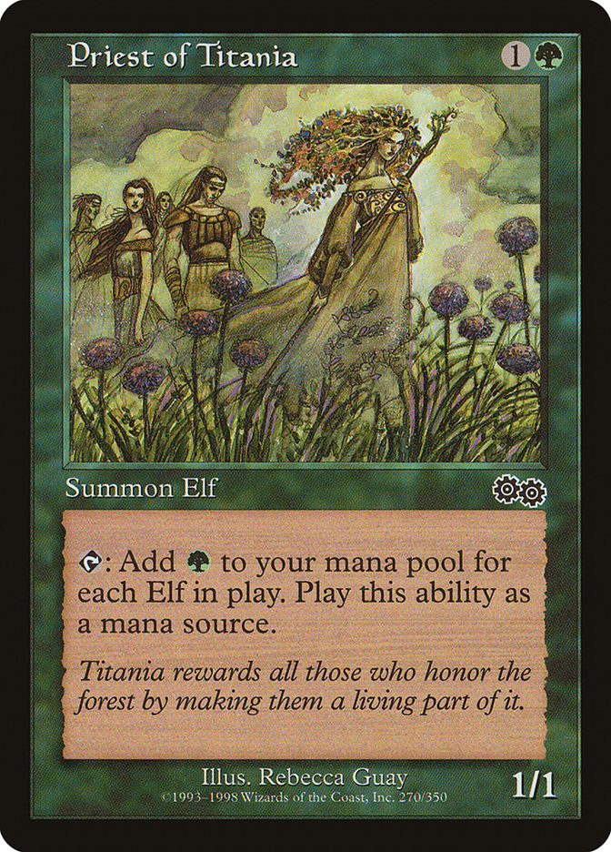 Priest of Titania 270 (Urza's Saga)  | Good Games North