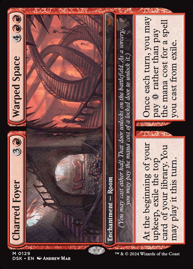Charred Foyer Warped Space 129 (Duskmourn: House of Horror)  - Foil | Good Games North