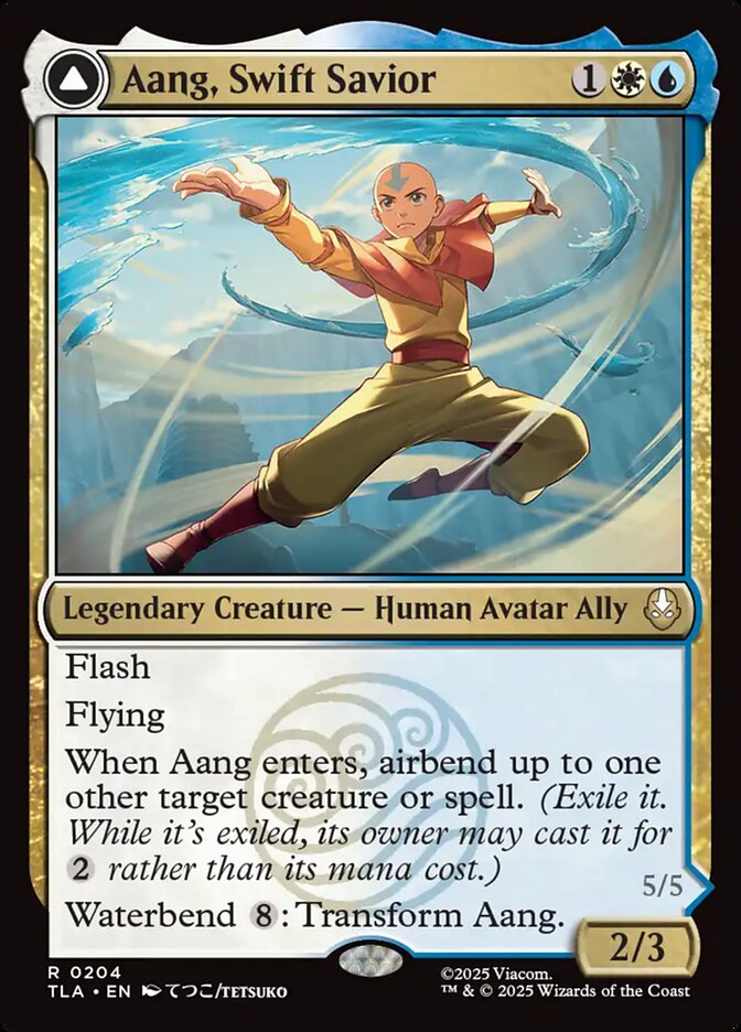 Aang, Swift Savior // Aang and La, Ocean's Fury 204 (Avatar: The Last Airbender)  - Foil | Good Games North