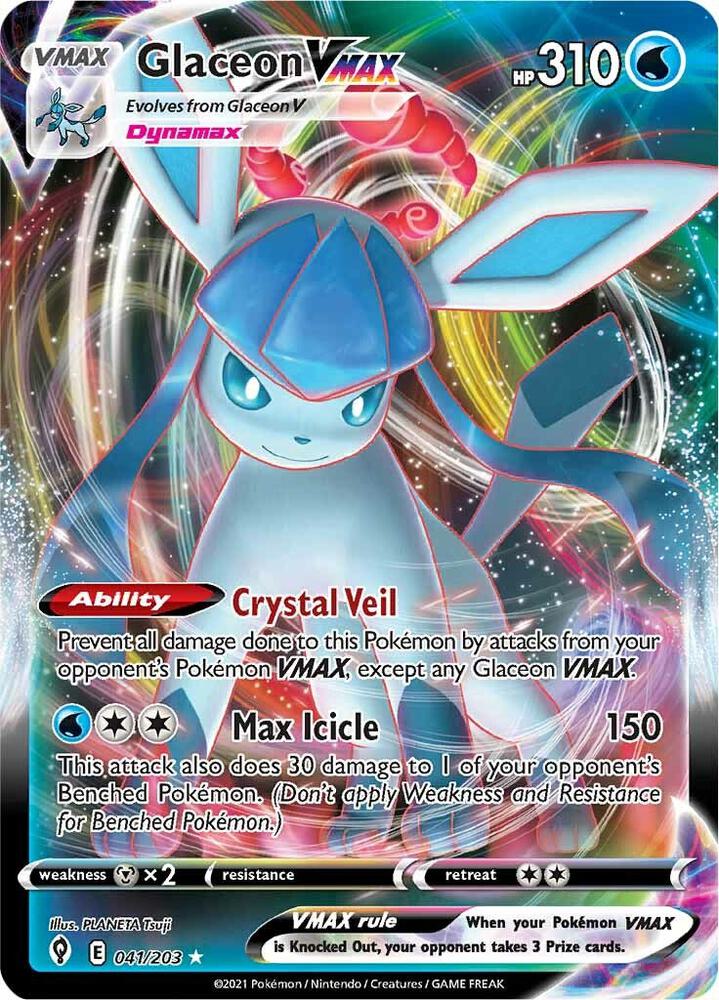 Glaceon VMAX 041/203 (SWSH07: Evolving Skies)  - Holofoil | Good Games North
