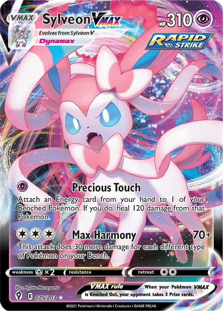 Sylveon VMAX 075/203 (SWSH07: Evolving Skies)  - Holofoil | Good Games North