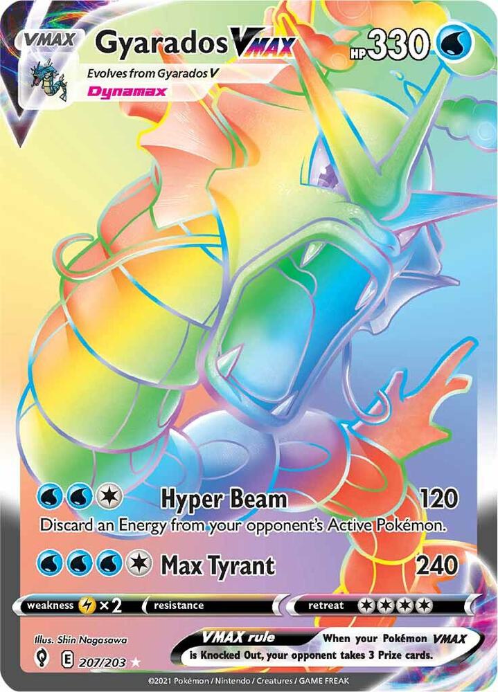 Gyarados VMAX Secret 207/203 (SWSH07: Evolving Skies)  - Holofoil | Good Games North