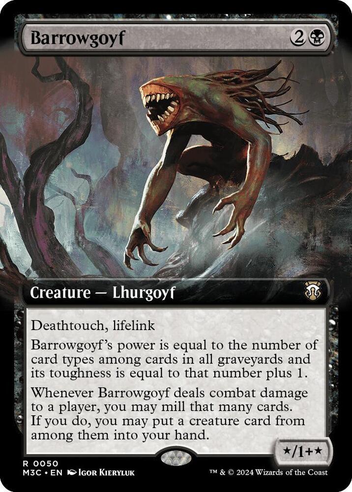 Barrowgoyf 50/411 (Commander: Modern Horizons 3)  - Extended Art Ripple Foil | Good Games North