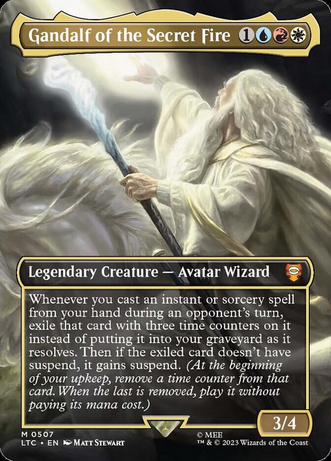 Gandalf of the Secret Fire 507 (Commander: The Lord of the Rings: Tales of Middle-earth)  - Borderless | Good Games North