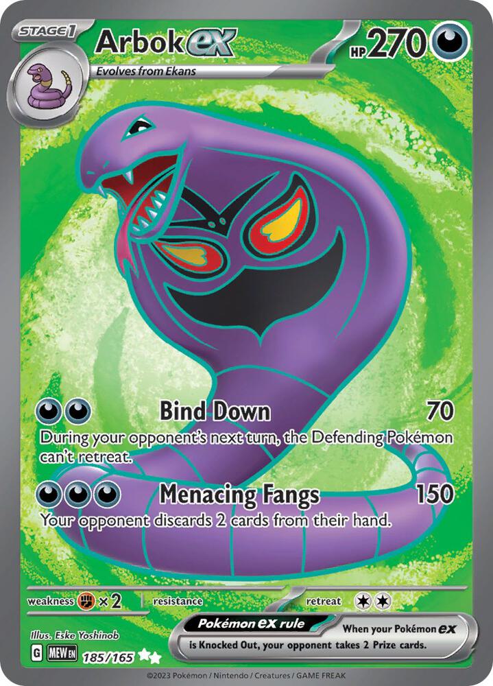 Arbok ex 185/165 (SV: Scarlet & Violet 151)  - Holofoil | Good Games North