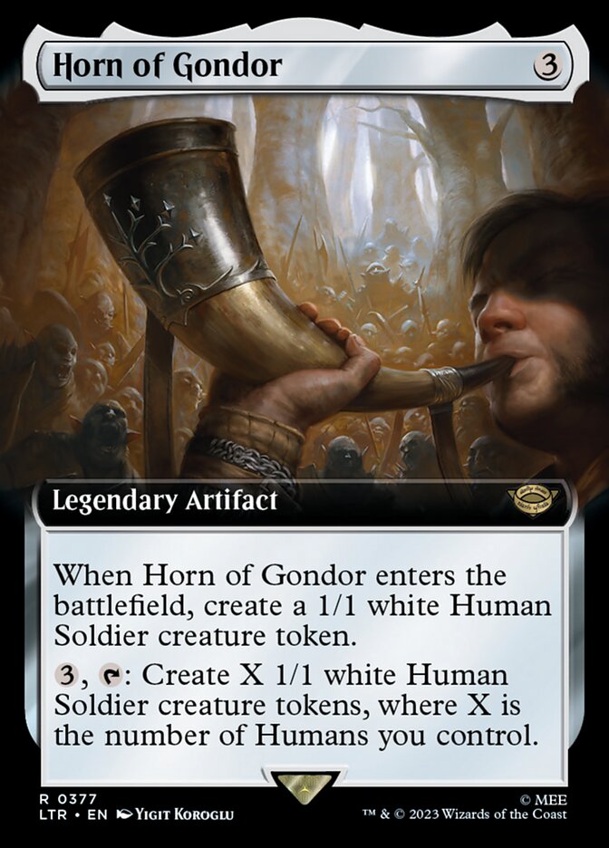 Horn of Gondor 377/281 (Universes Beyond: The Lord of the Rings: Tales of Middle-earth)  - Extended Art | Good Games North