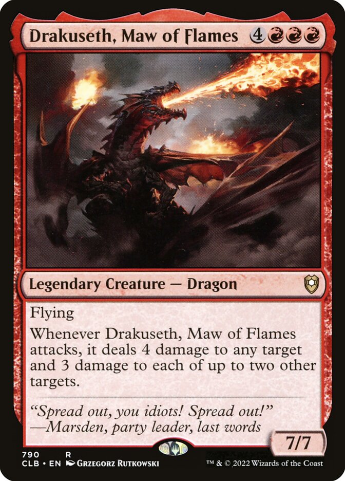 Drakuseth, Maw of Flames 790/361 (Commander Legends: Battle for Baldur's Gate)  | Good Games North