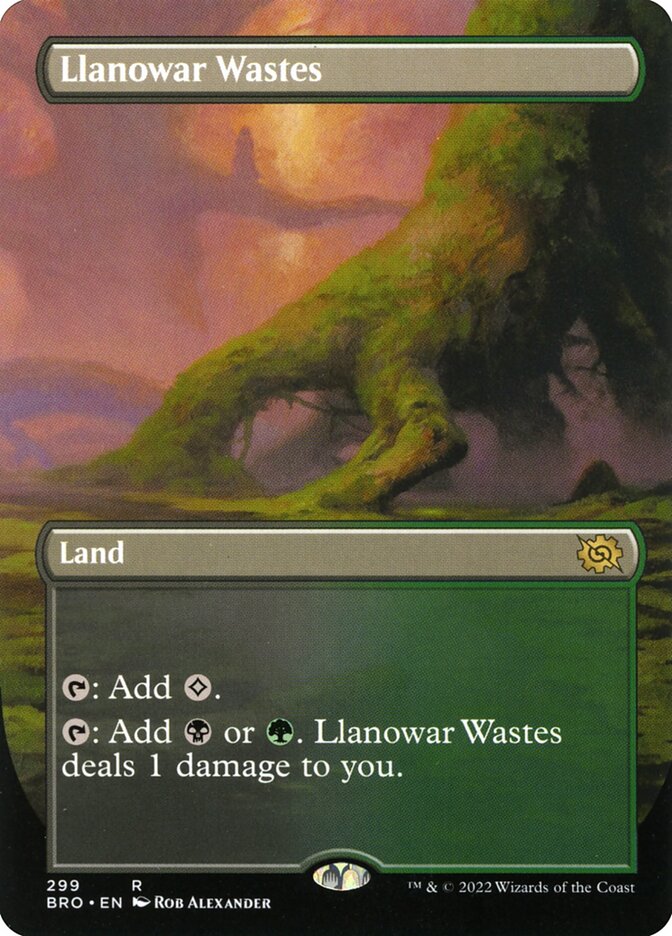 Llanowar Wastes 299/287 (The Brothers' War)  - Foil | Good Games North