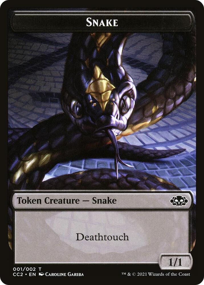 Snake Zombie Double Sided Token (Commander Collection: Black)  - undefined | Good Games North