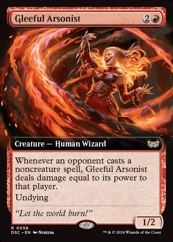 Gleeful Arsonist 56/40 (Commander: Duskmourn: House of Horror)  - Extended Art | Good Games North