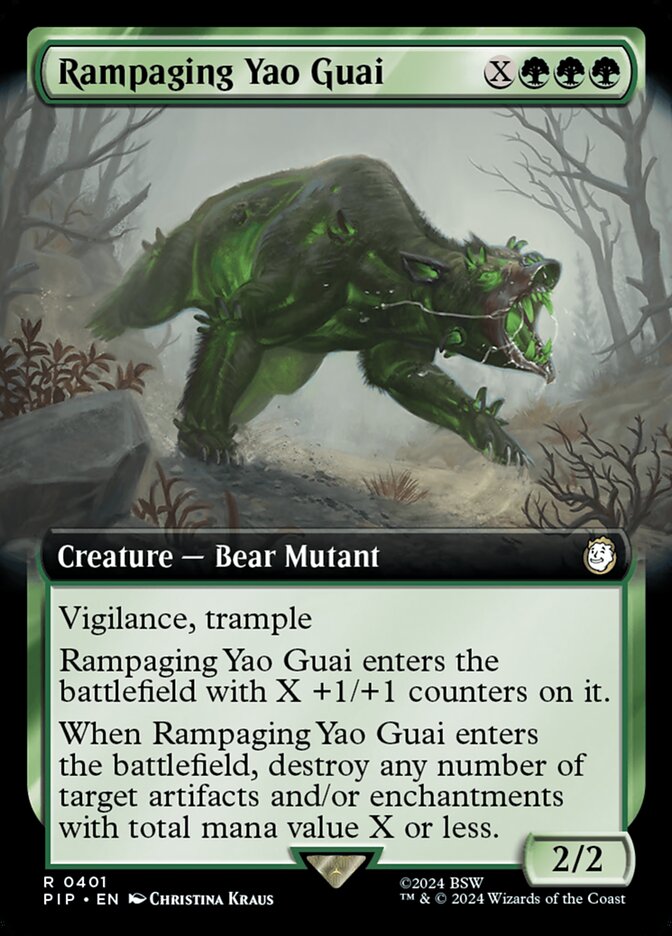 Rampaging Yao Guai 401 (Universes Beyond: Fallout)  - Extended Art | Good Games North
