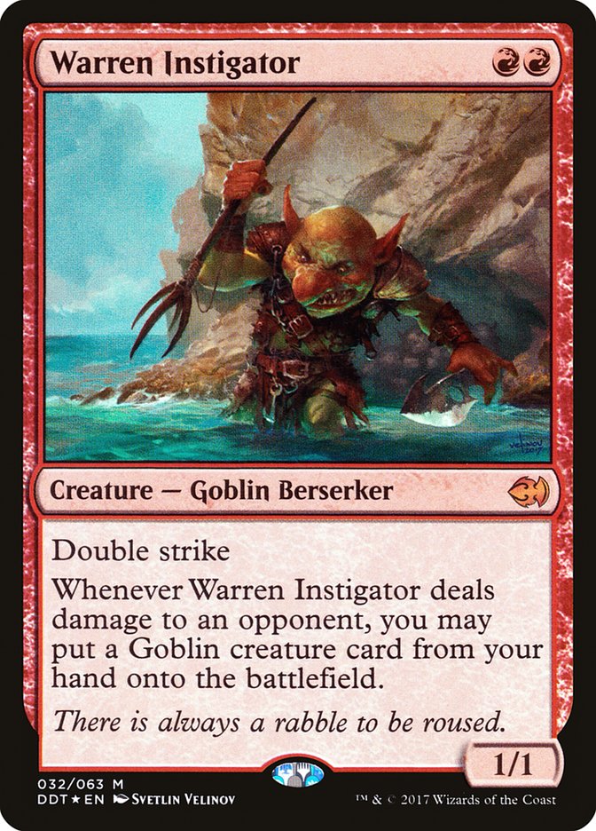 Warren Instigator 32 (Duel Decks: Merfolk vs. Goblins)  - Foil | Good Games North
