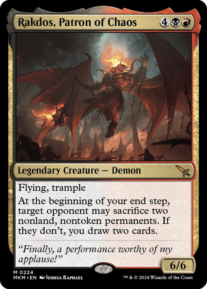 Rakdos, Patron of Chaos 224/286 (Murders at Karlov Manor)  - Foil | Good Games North