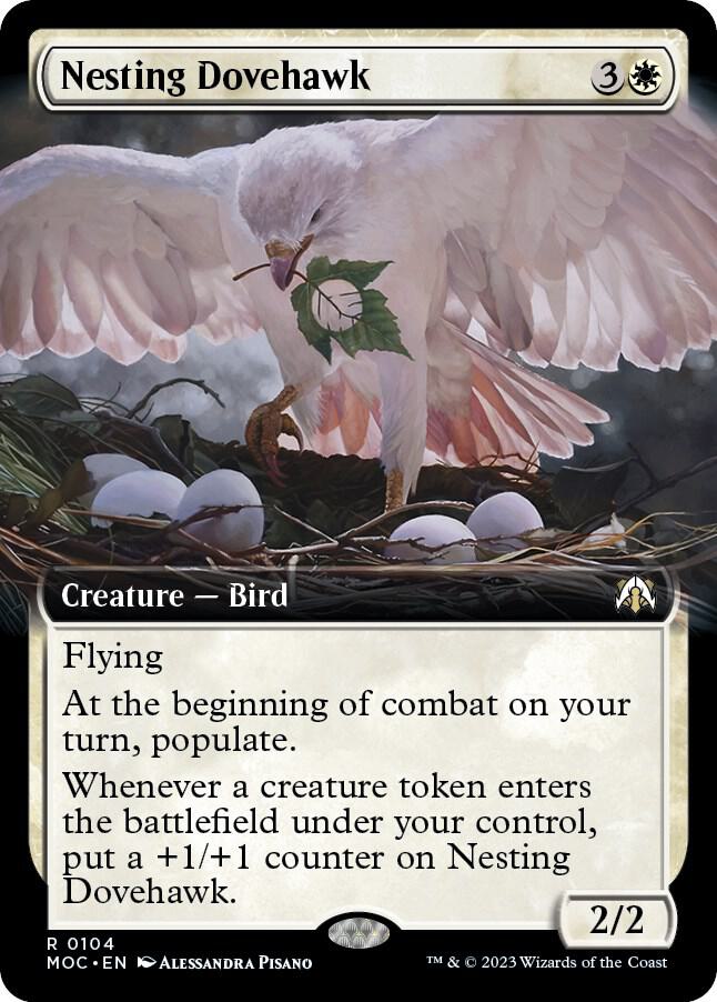 Nesting Dovehawk 104 (Commander: March of the Machine)  - Extended Art | Good Games North