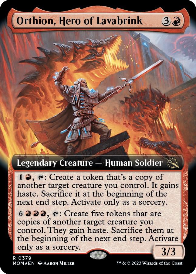 Orthion, Hero of Lavabrink 379/291 (March of the Machine)  - Extended Art | Good Games North