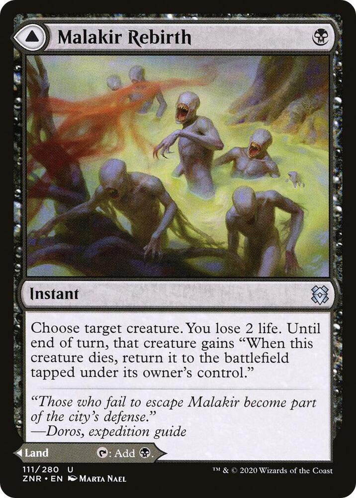 Malakir Rebirth // Malakir Mire 111 (Zendikar Rising)  - Foil | Good Games North