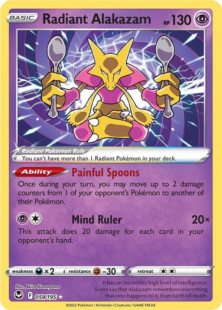 Radiant Alakazam 059/195 (SWSH12: Silver Tempest)  - Holofoil | Good Games North