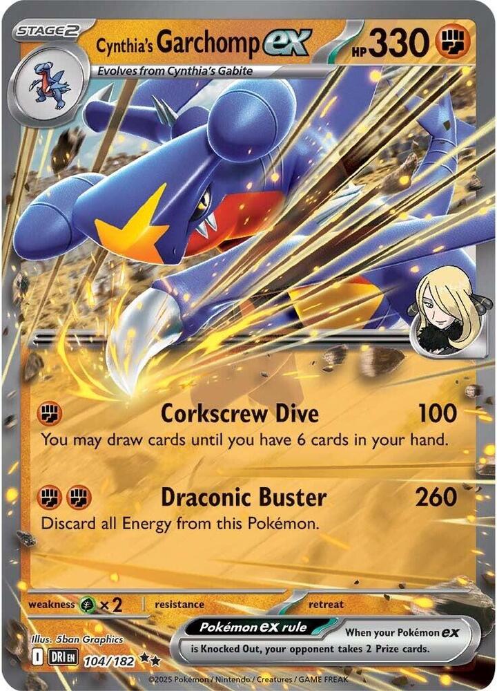 Cynthias Garchomp ex 104 182 104/182 (SV10: Destined Rivals)  - Holofoil | Good Games North