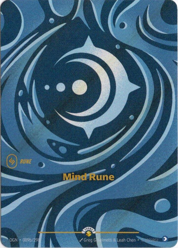 Mind Rune 089b/298 (Riftbound Organized Play Promotional Cards)  - Foil | Good Games North
