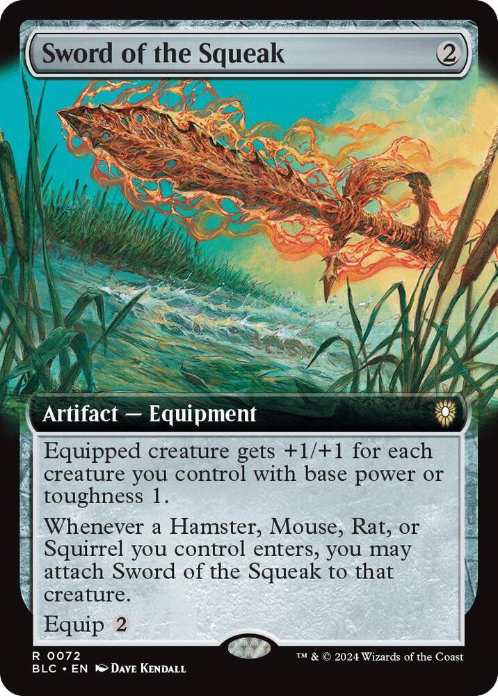 Sword of the Squeak 72/40 (Commander: Bloomburrow)  - Extended Art | Good Games North