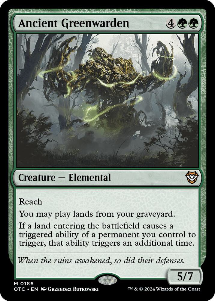 Ancient Greenwarden 186/342 (Commander: Outlaws of Thunder Junction)  | Good Games North