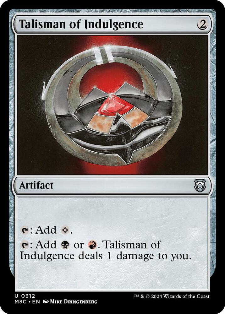 Talisman of Indulgence 312 (Commander: Modern Horizons 3)  | Good Games North