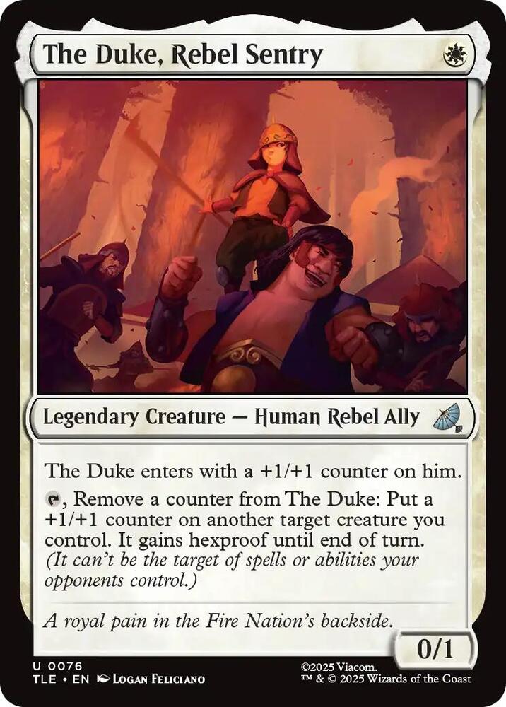 The Duke, Rebel Sentry 76/317 (Avatar: The Last Airbender: Eternal-Legal)  - Foil | Good Games North