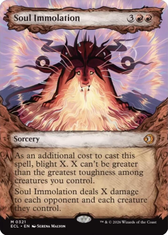 Soul Immolation 321/273 (Lorwyn Eclipsed)  - Showcase Foil | Good Games North