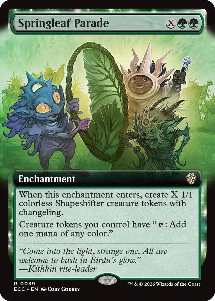 Springleaf Parade  39/176 (Commander: Lorwyn Eclipsed)  - Extended Art | Good Games North