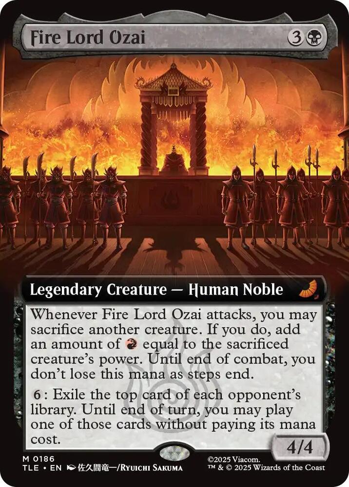 Fire Lord Ozai 186/317 (Avatar: The Last Airbender: Eternal-Legal)  - Extended Art Foil | Good Games North