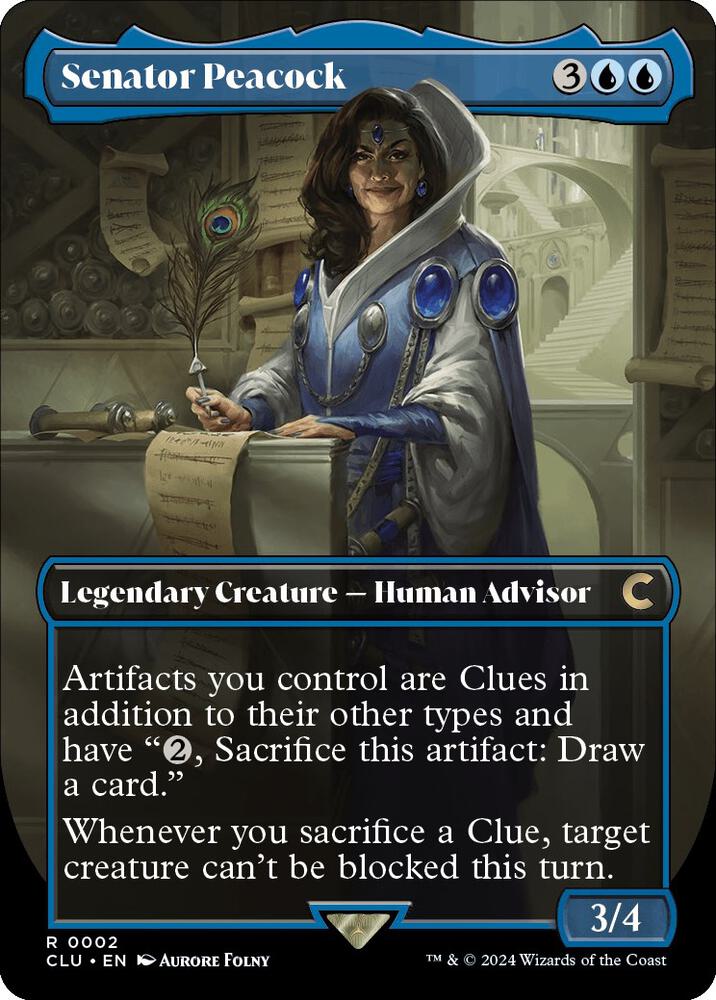 Senator Peacock 2/284 (Ravnica: Clue Edition)  - Borderless | Good Games North