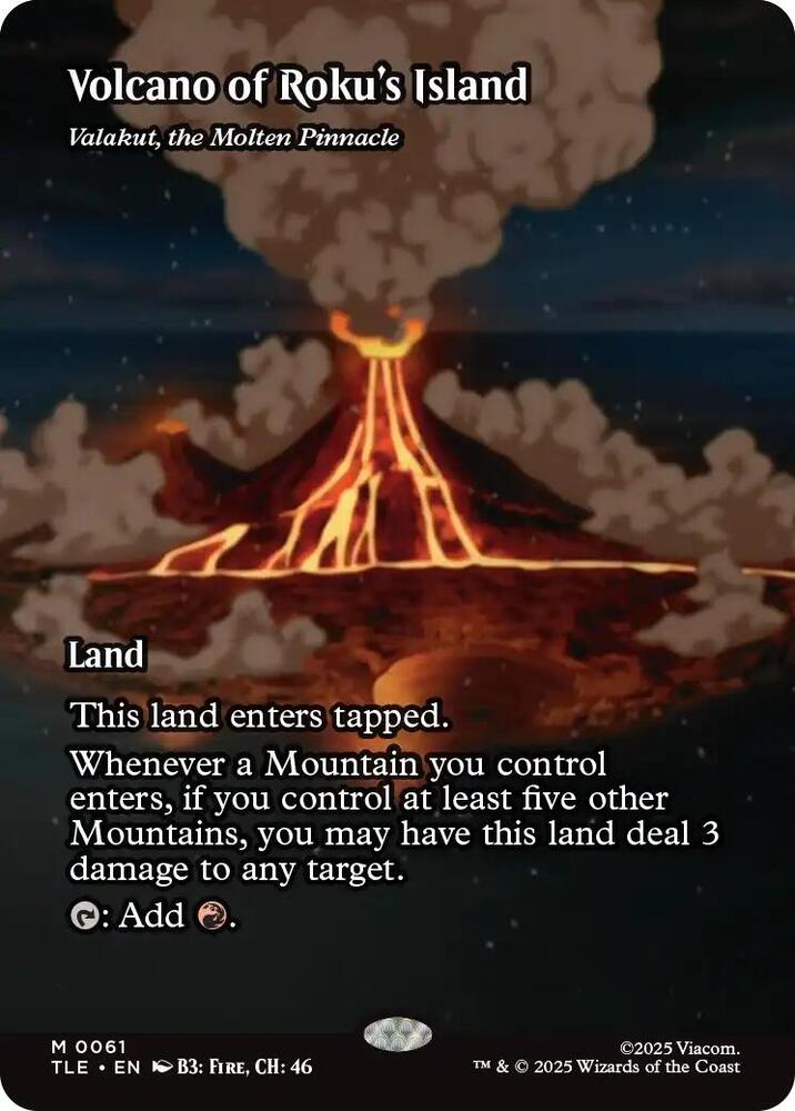 Volcano of Roku's Island - Valakut, the Molten Pinnacle 61 (Avatar: The Last Airbender: Eternal-Legal)  - Borderless | Good Games North