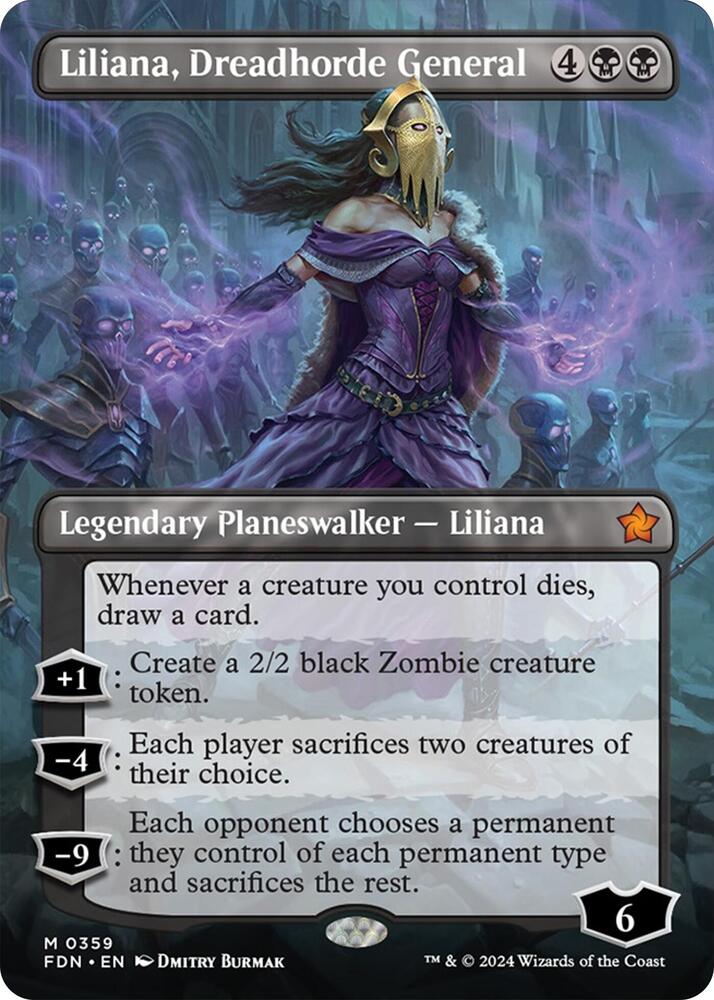 Liliana, Dreadhorde General 359/291 (Foundations)  - Borderless | Good Games North