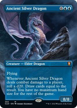 Ancient Silver Dragon Borderless 366 (Commander Legends: Battle for Baldur's Gate)  | Good Games North