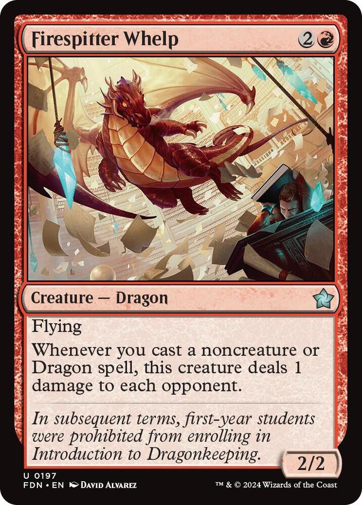 Firespitter Whelp 197 (Foundations)  - Foil | Good Games North