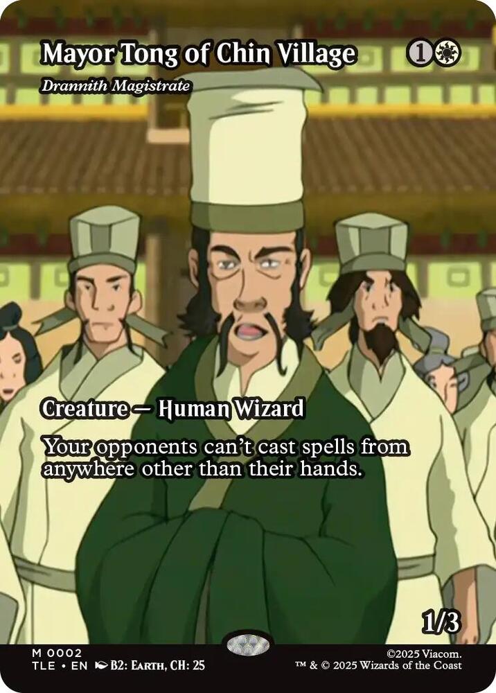 Mayor Tong of Chin Village - Drannith Magistrate 2/317 (Avatar: The Last Airbender: Eternal-Legal)  - Borderless Foil | Good Games North