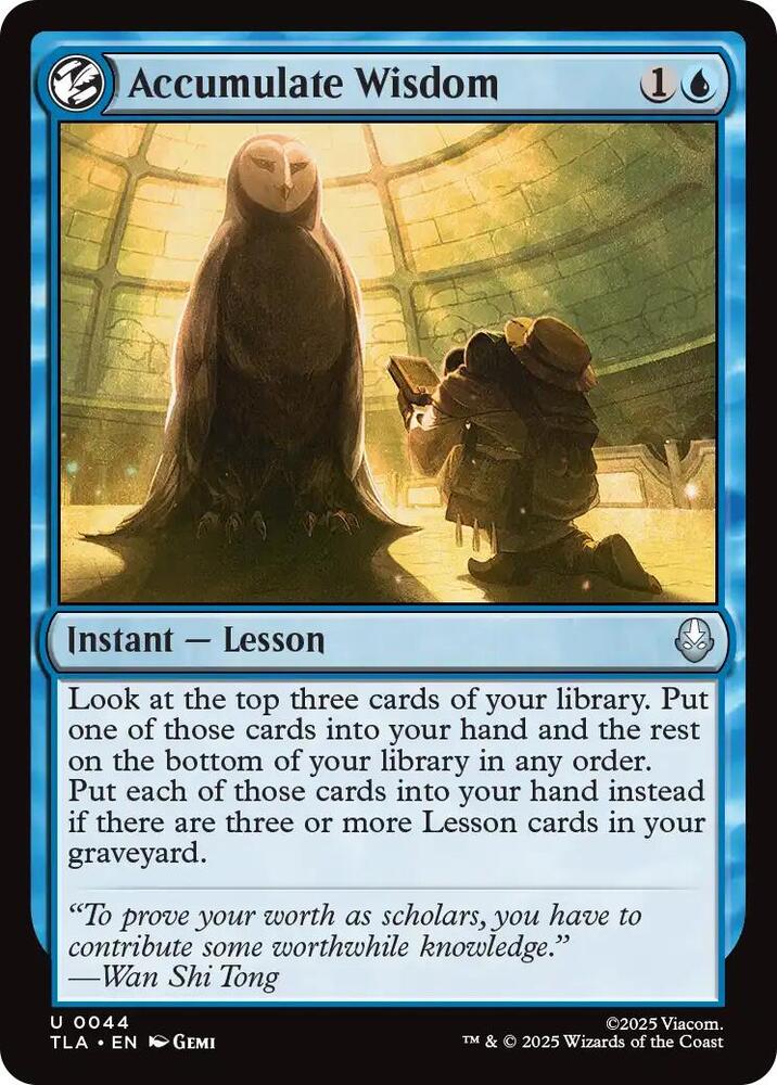 Accumulate Wisdom 44 (Avatar: The Last Airbender)  - Foil | Good Games North