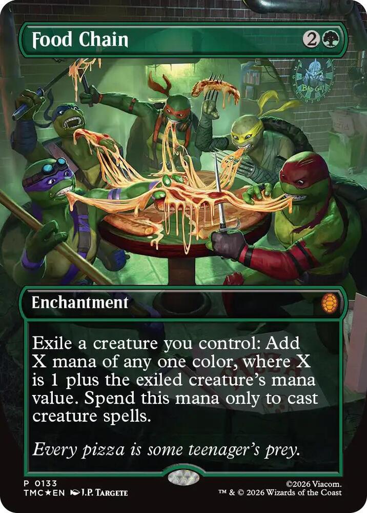 Food Chain Borderless 133 (Commander: Teenage Mutant Ninja Turtles)  - Foil | Good Games North