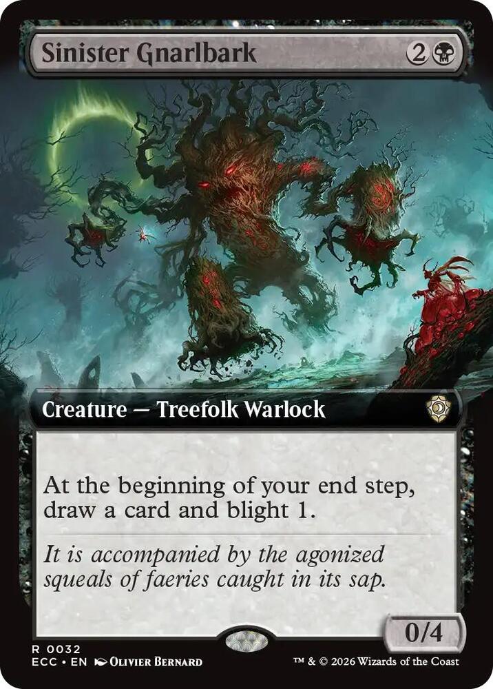 Sinister Gnarlbark  32 (Commander: Lorwyn Eclipsed)  - Extended Art | Good Games North