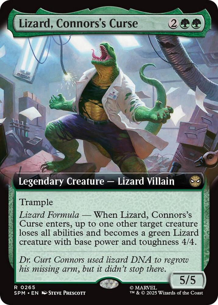 Lizard, Connors's Curse 265/198 (Marvel's Spider-Man)  - Extended Art | Good Games North
