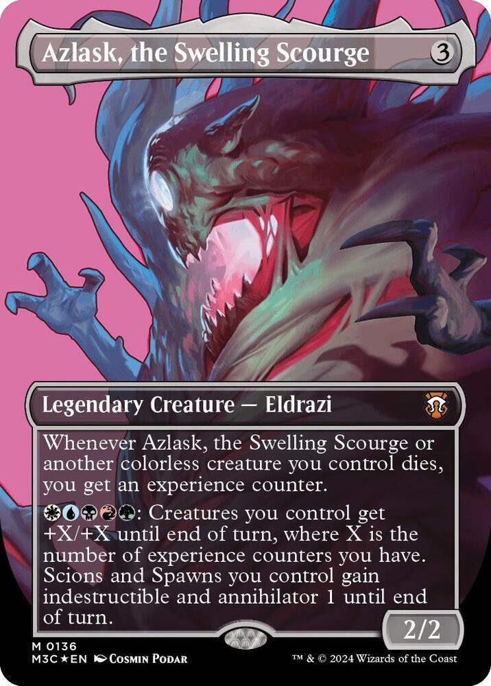 Azlask, the Swelling Scourge 136/411 (Commander: Modern Horizons 3)  - Borderless Ripple Foil | Good Games North