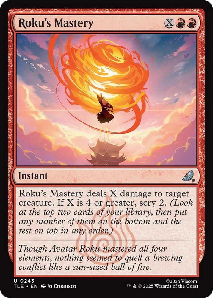 Roku's Mastery 243/317 (Avatar: The Last Airbender: Eternal-Legal)  - Foil | Good Games North