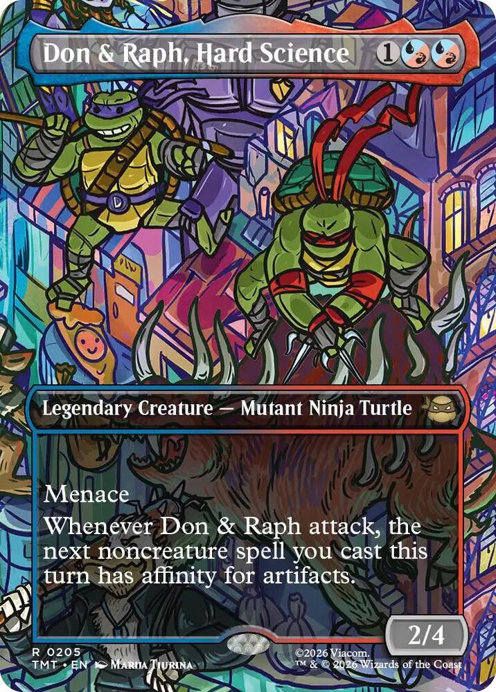 Don and Raph, Hard Science 205 (Teenage Mutant Ninja Turtles)  - Borderless Foil | Good Games North